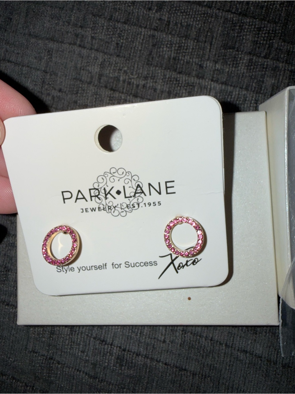 Park Lane Roo Earrings and Necklace gold pink matching jewelry set round - Picture 2 of 6